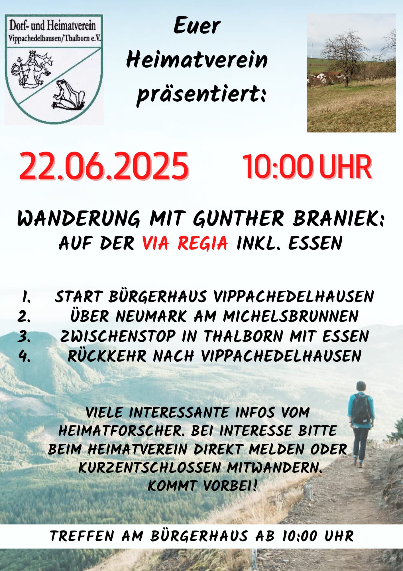 Bild zur Wanderung des Heimatvereins Vippachedelhausen im Juni 2025