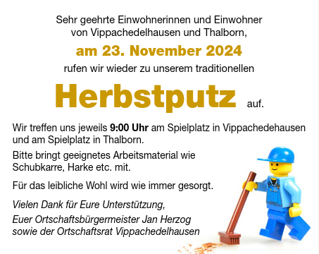 Bild zum Herbstputz 2024 in Vippachedelhausen