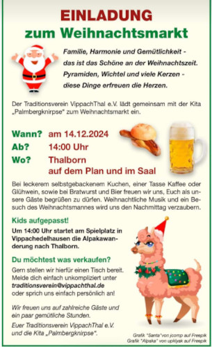 Bild zum Weihnachtsmarkt in Thalborn am 14.12.2024