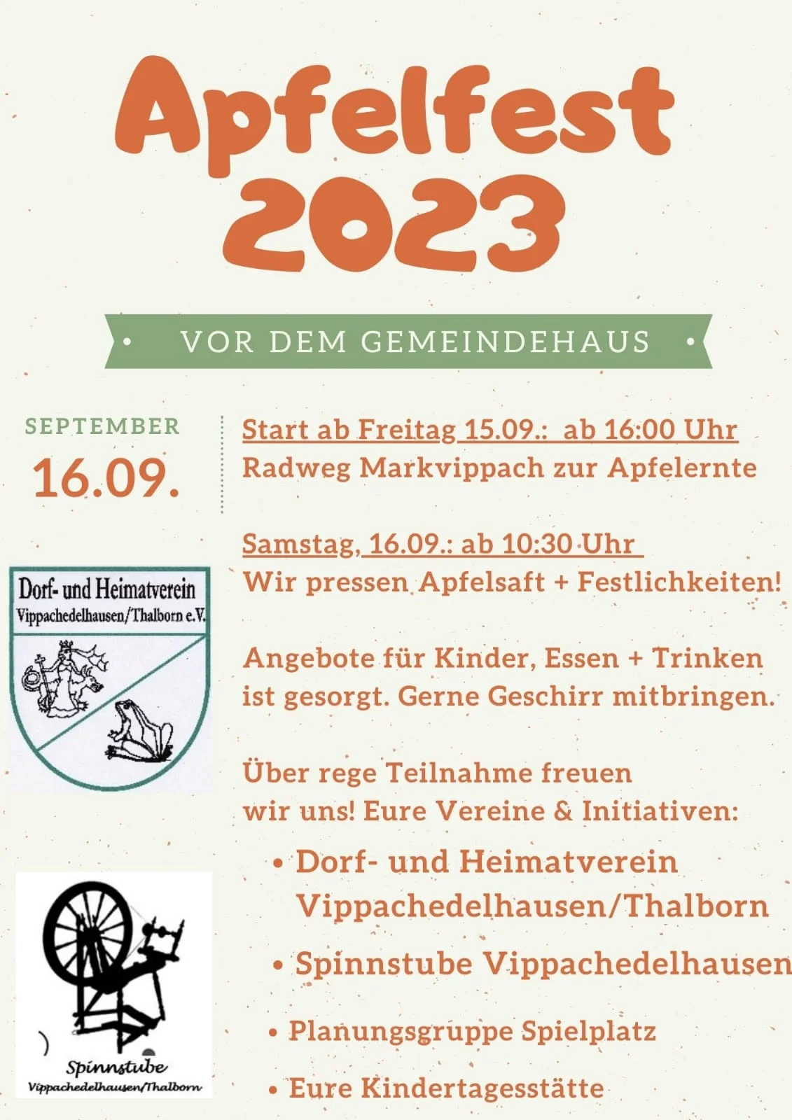 Einladung zum Apfelfest 2023
